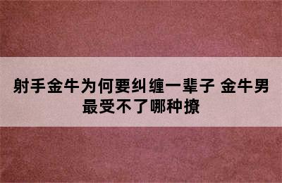 射手金牛为何要纠缠一辈子 金牛男最受不了哪种撩